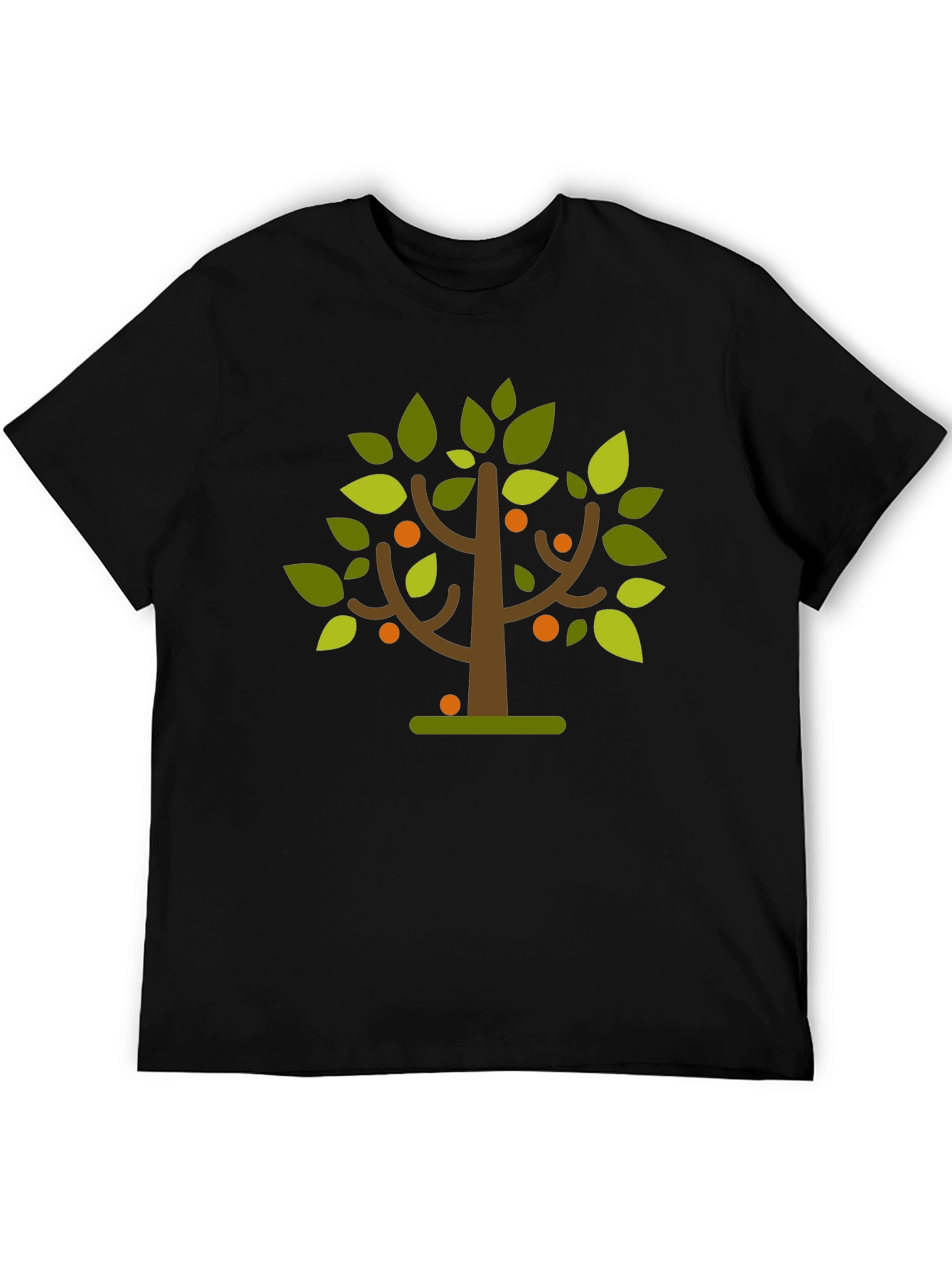 Whimsical Orchard Tee - Black Graphic T-Shirt