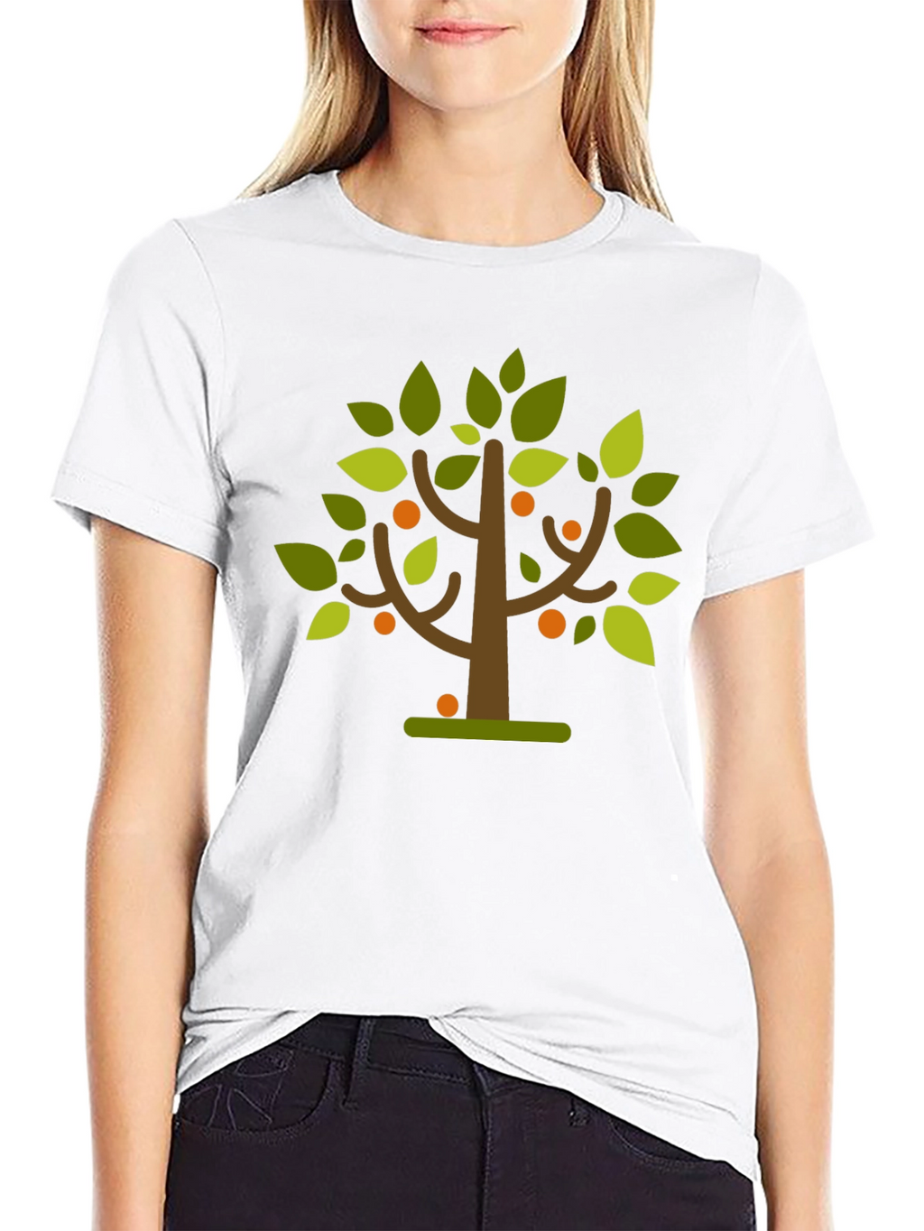 Whimsical Orchard Tee - Black Graphic T-Shirt