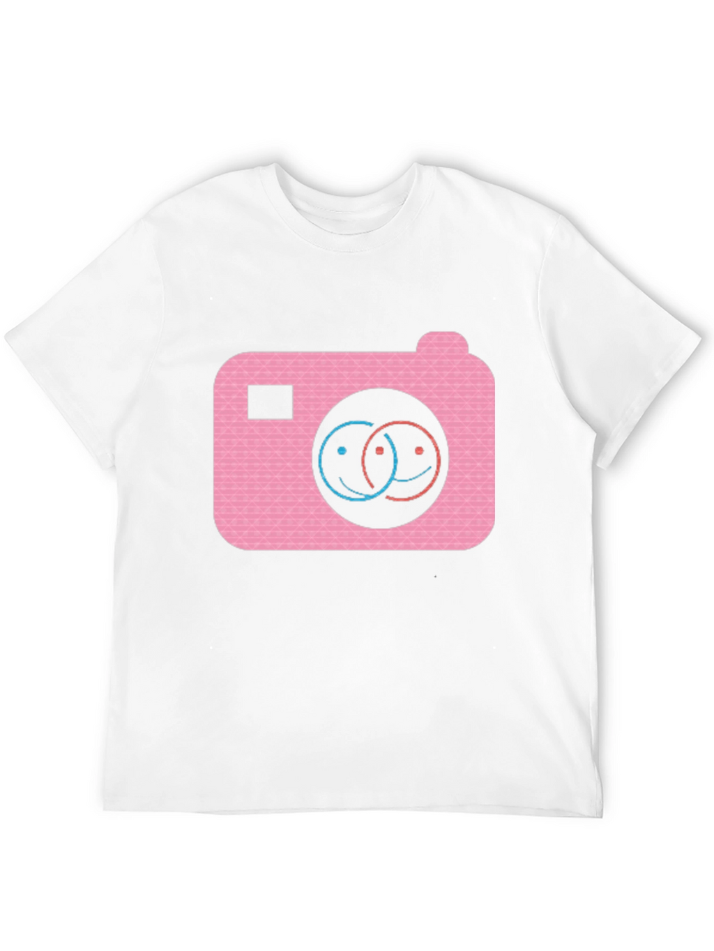 Smile Camera Graphic Tee - Black Cotton Blend