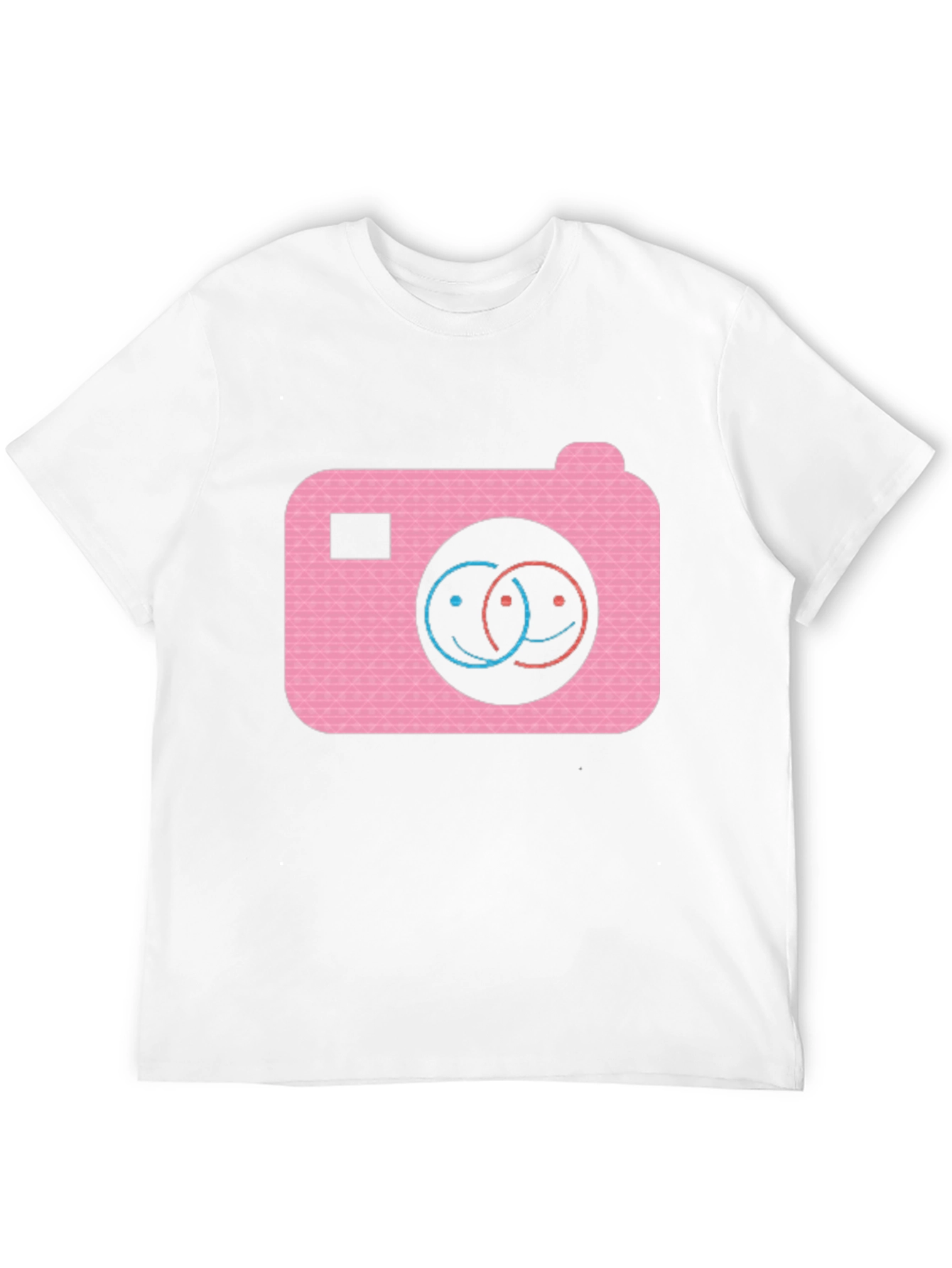 Smile Camera Graphic Tee - Black Cotton Blend