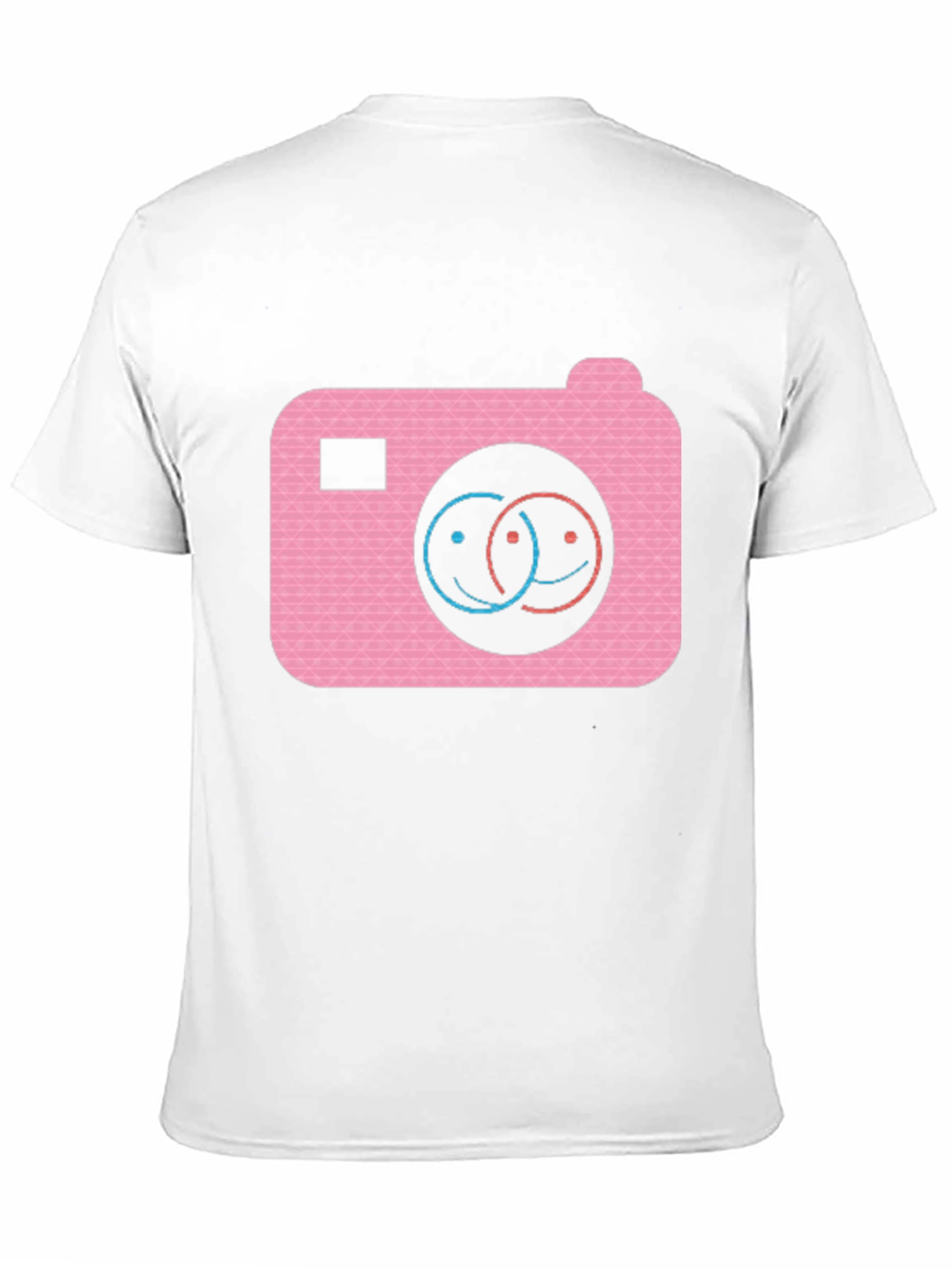 Smile Camera Graphic Tee - Black Cotton Blend