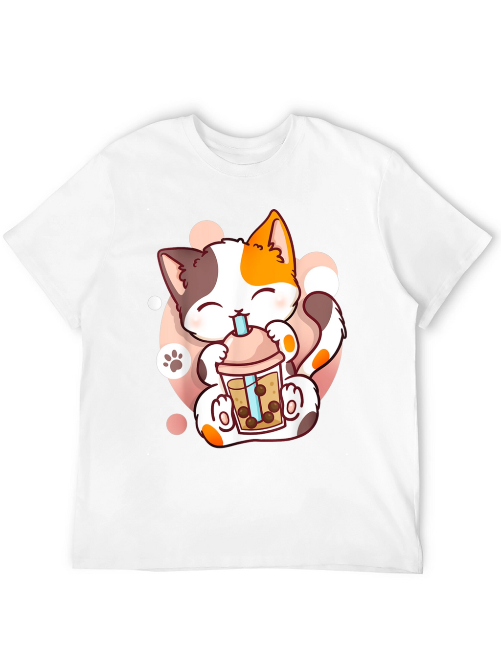 Cute Cat Boba Tea T-Shirt - Kawaii Kitten Design
