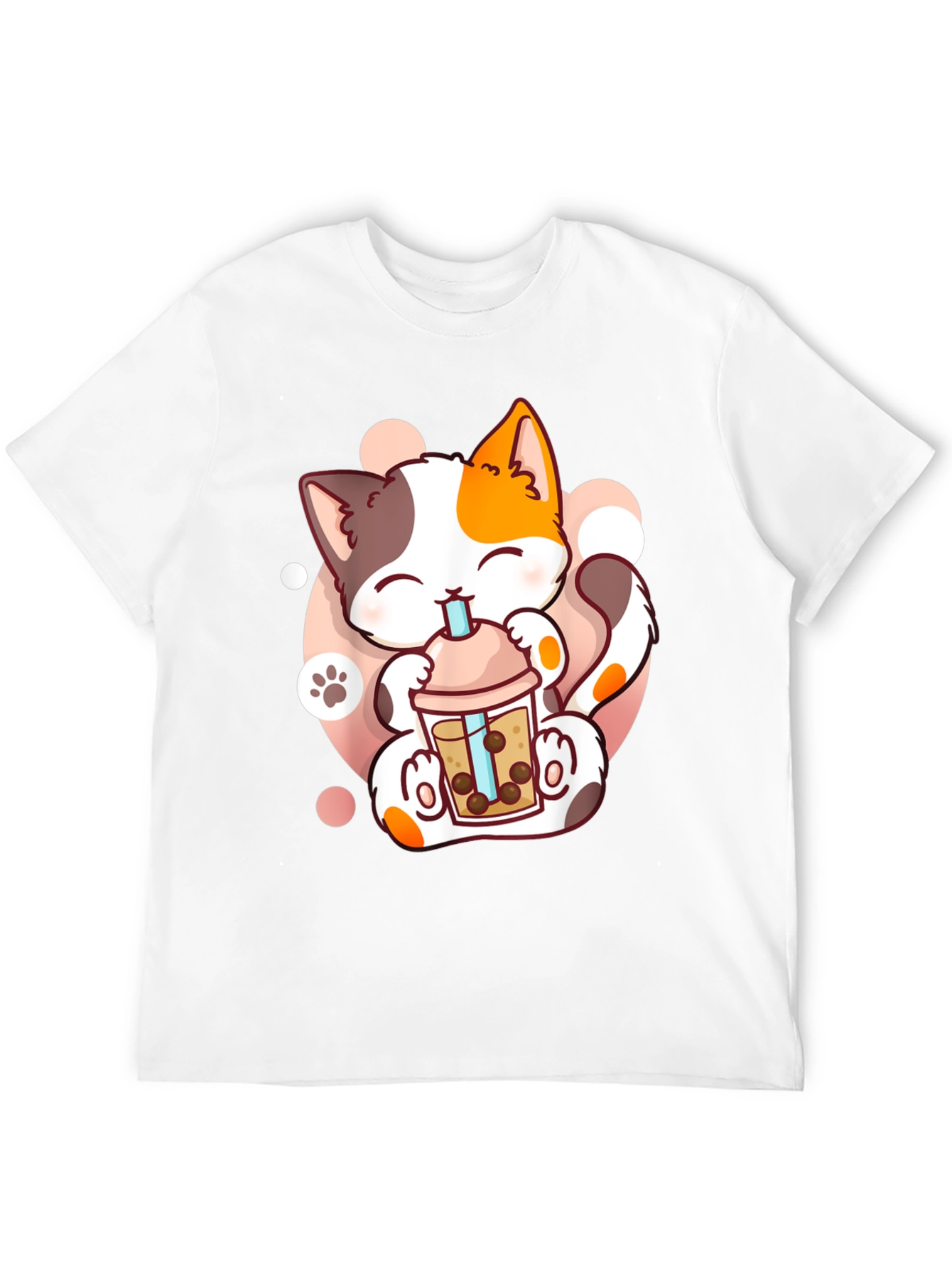 Cute Cat Boba Tea T-Shirt - Kawaii Kitten Design