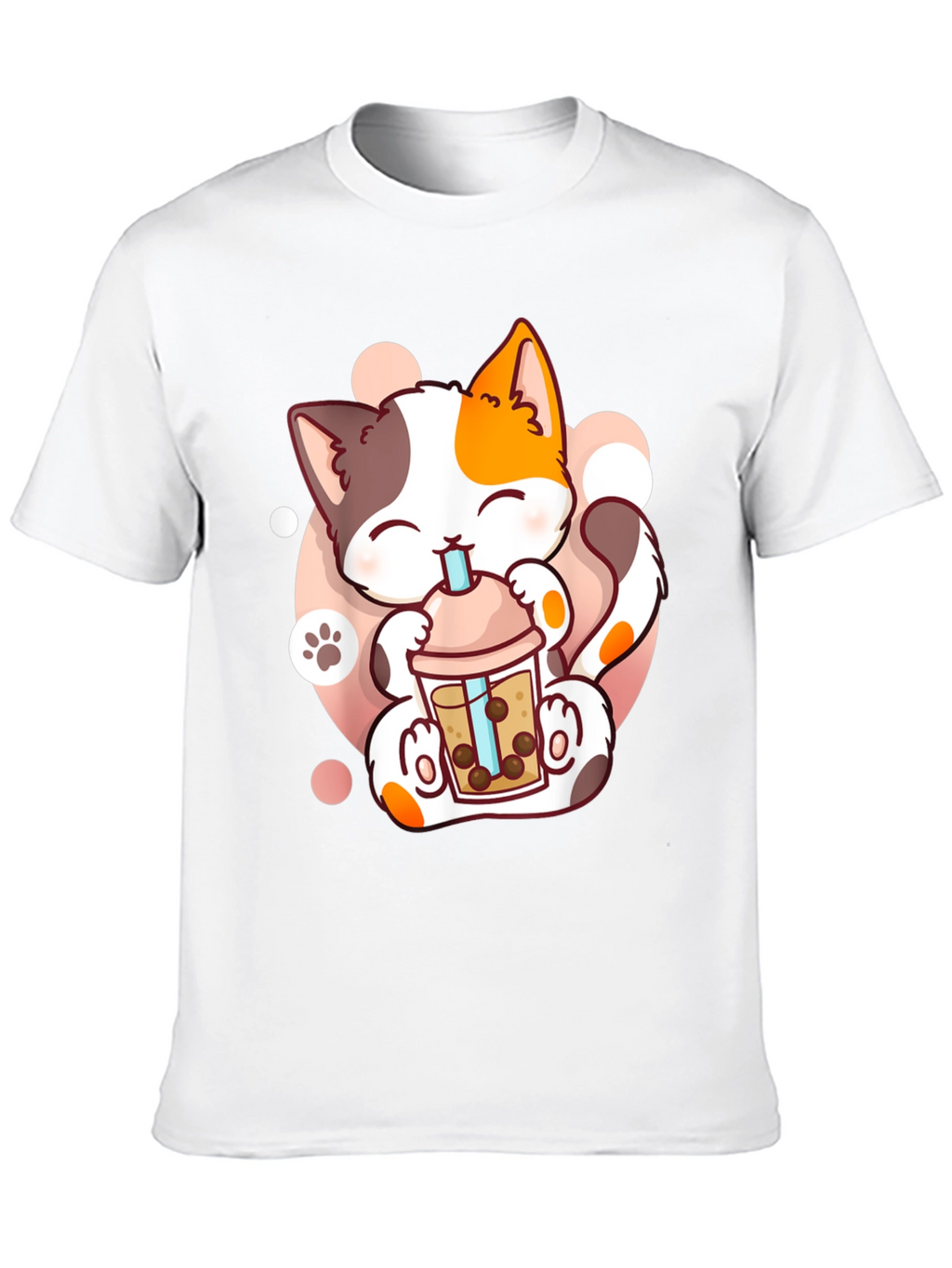 Cute Cat Boba Tea T-Shirt - Kawaii Kitten Design