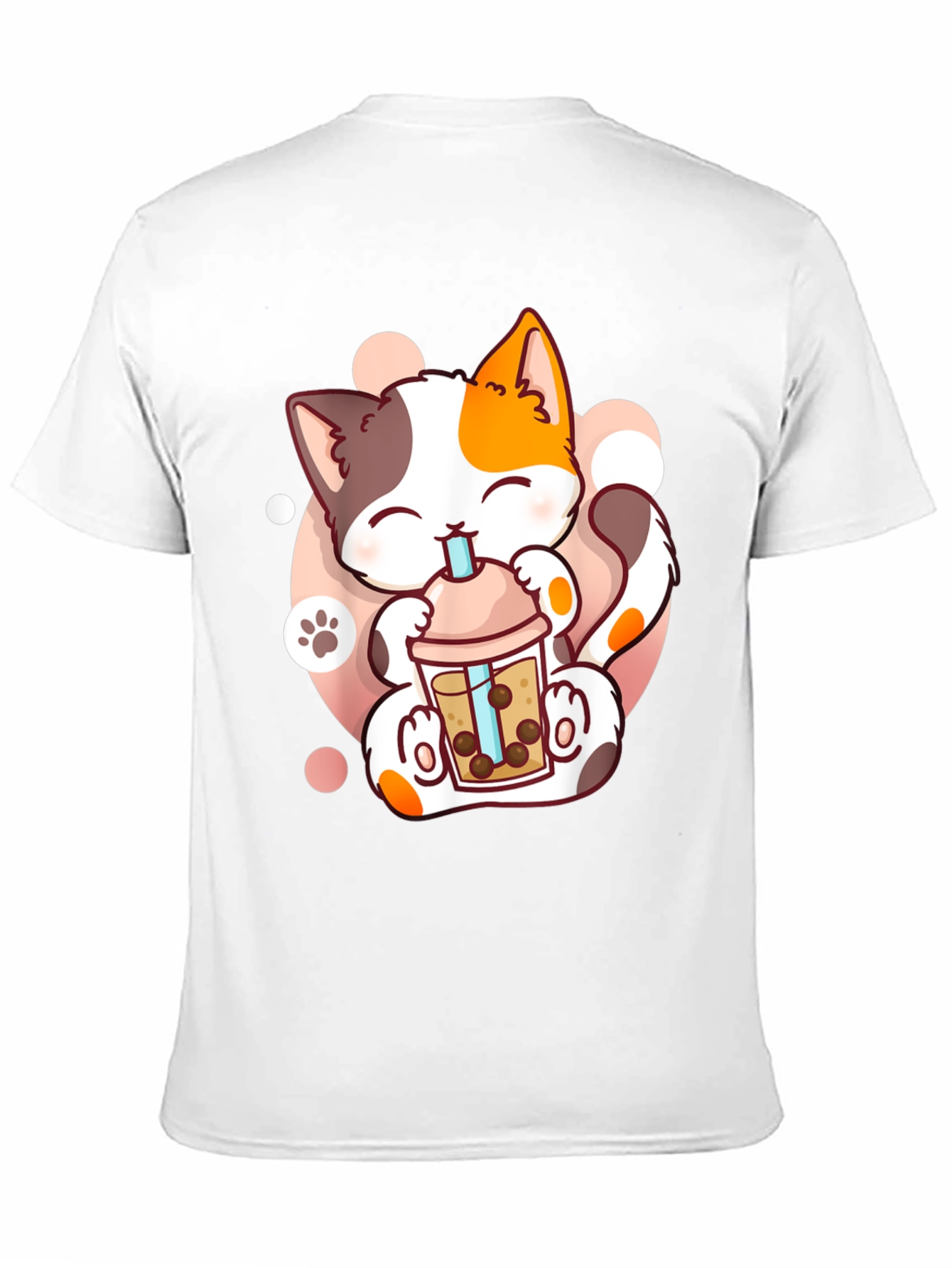 Cute Cat Boba Tea T-Shirt - Kawaii Kitten Design