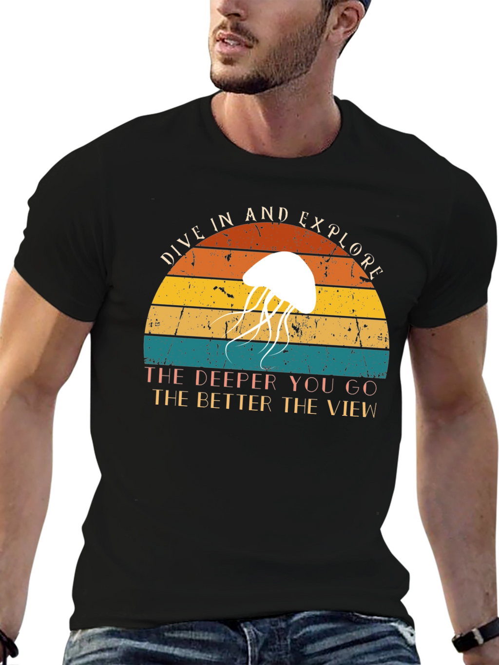 Dive In & Explore Jellyfish Graphic Tee