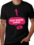 This Nurse Cares Graphic Tee