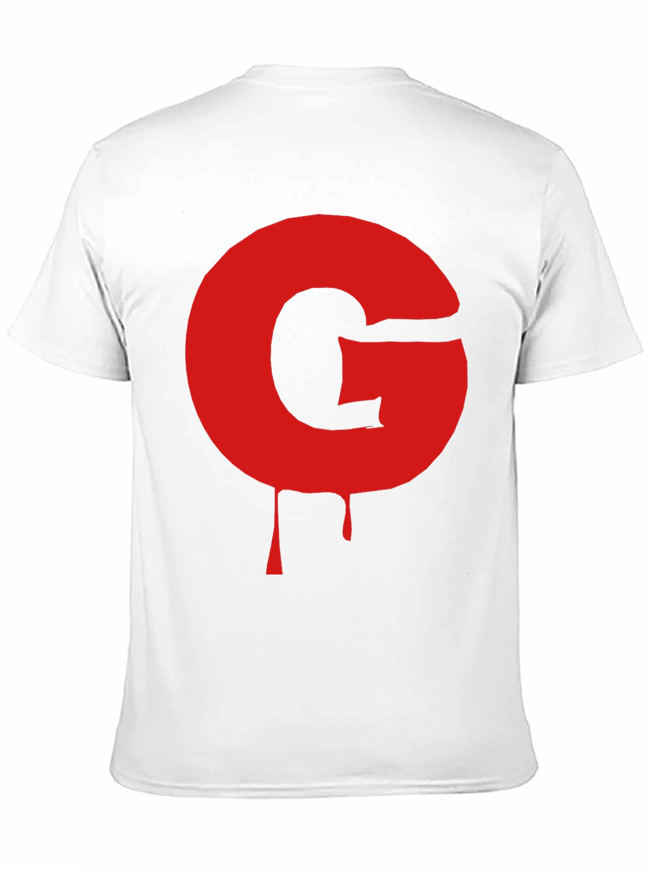 Black T-Shirt with Red G Drip Design