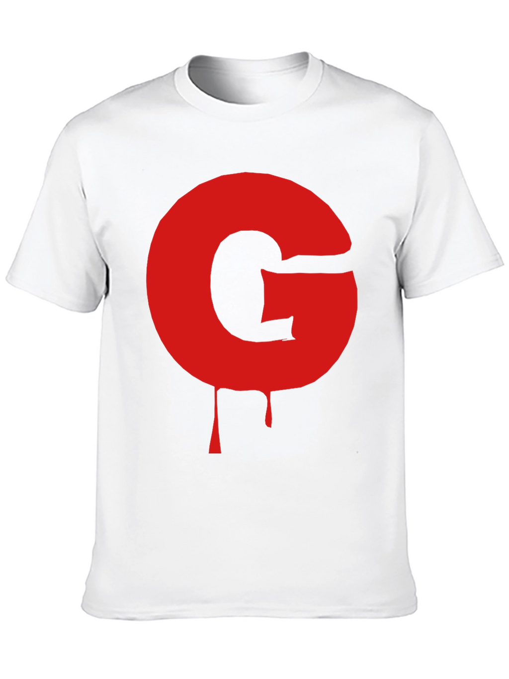 Black T-Shirt with Red G Drip Design
