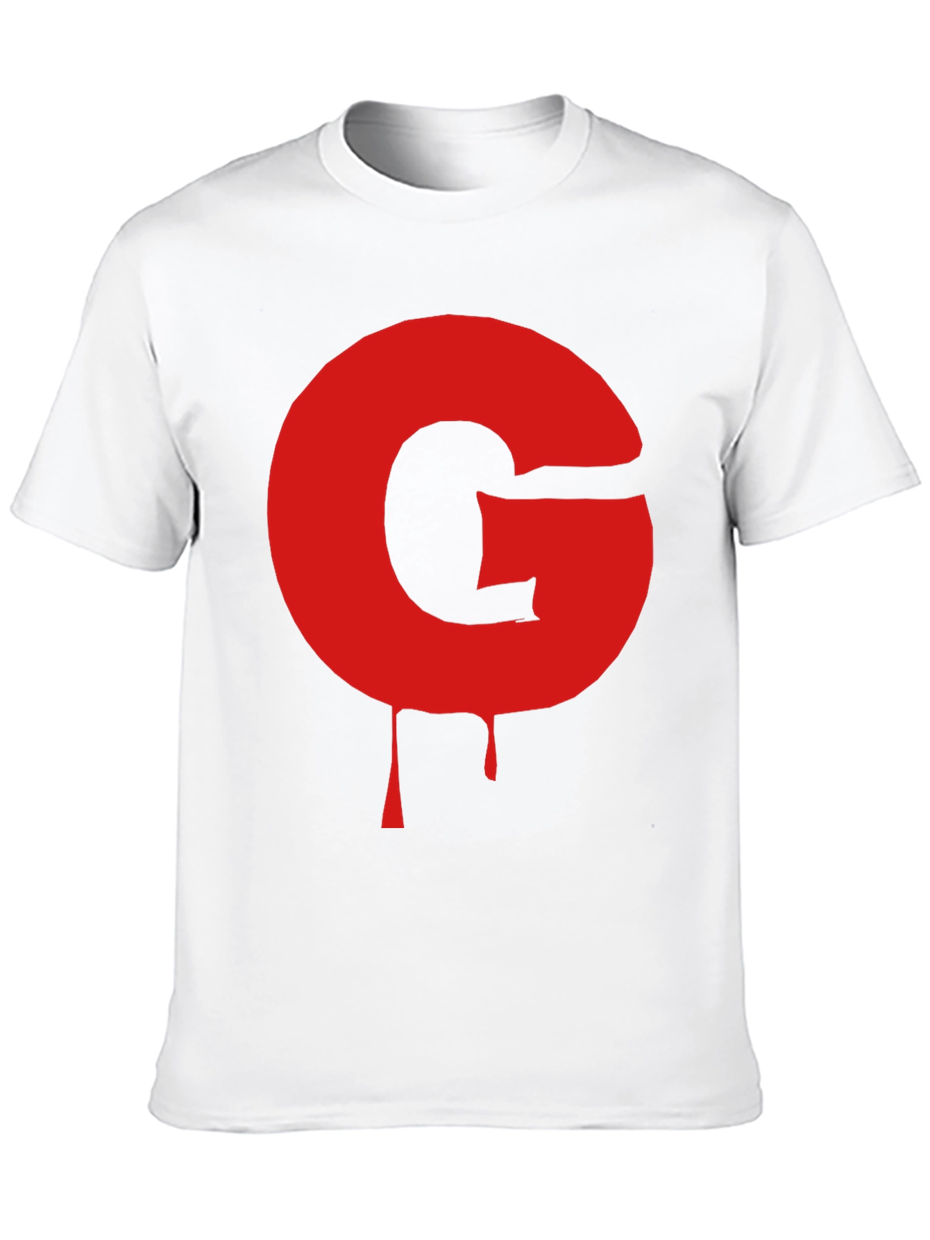Black T-Shirt with Red G Drip Design
