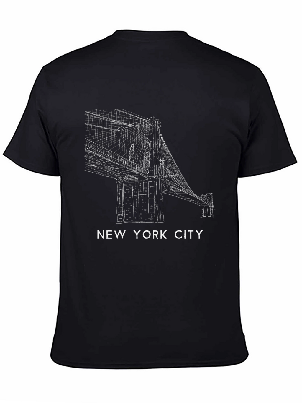 New York City Brooklyn Bridge Black T-Shirt