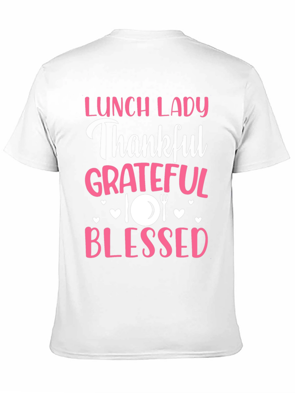 Lunch Lady Thankful Grateful Blessed Graphic Tee