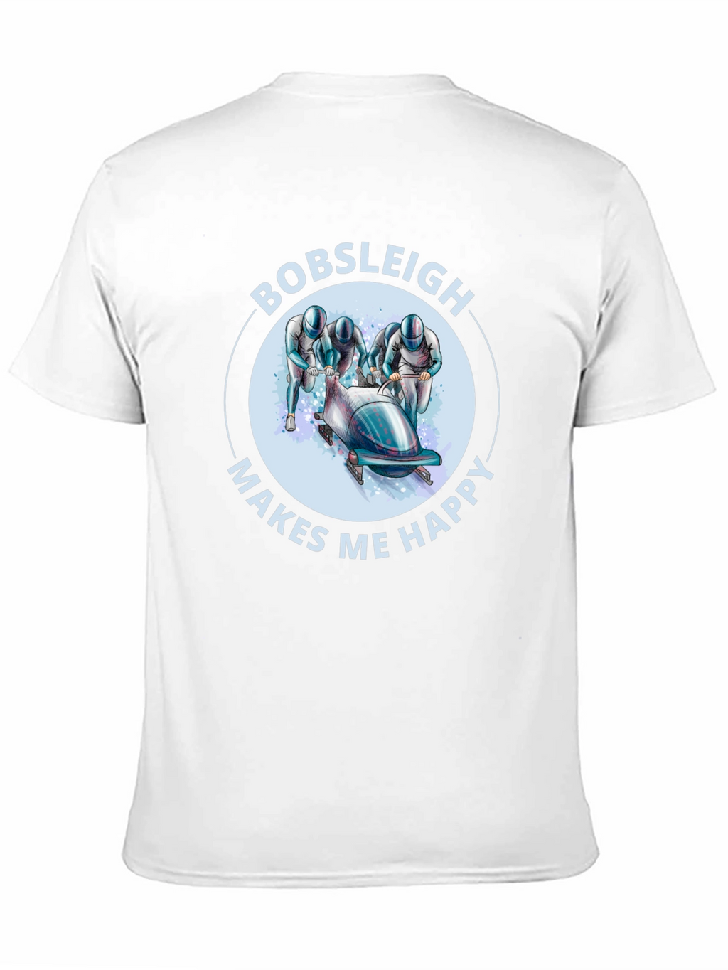 Bobsleigh Makes Me Happy Black T-Shirt