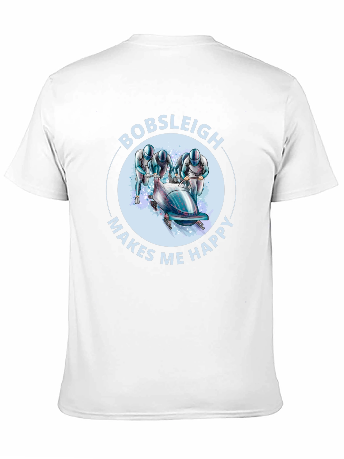 Bobsleigh Makes Me Happy Black T-Shirt