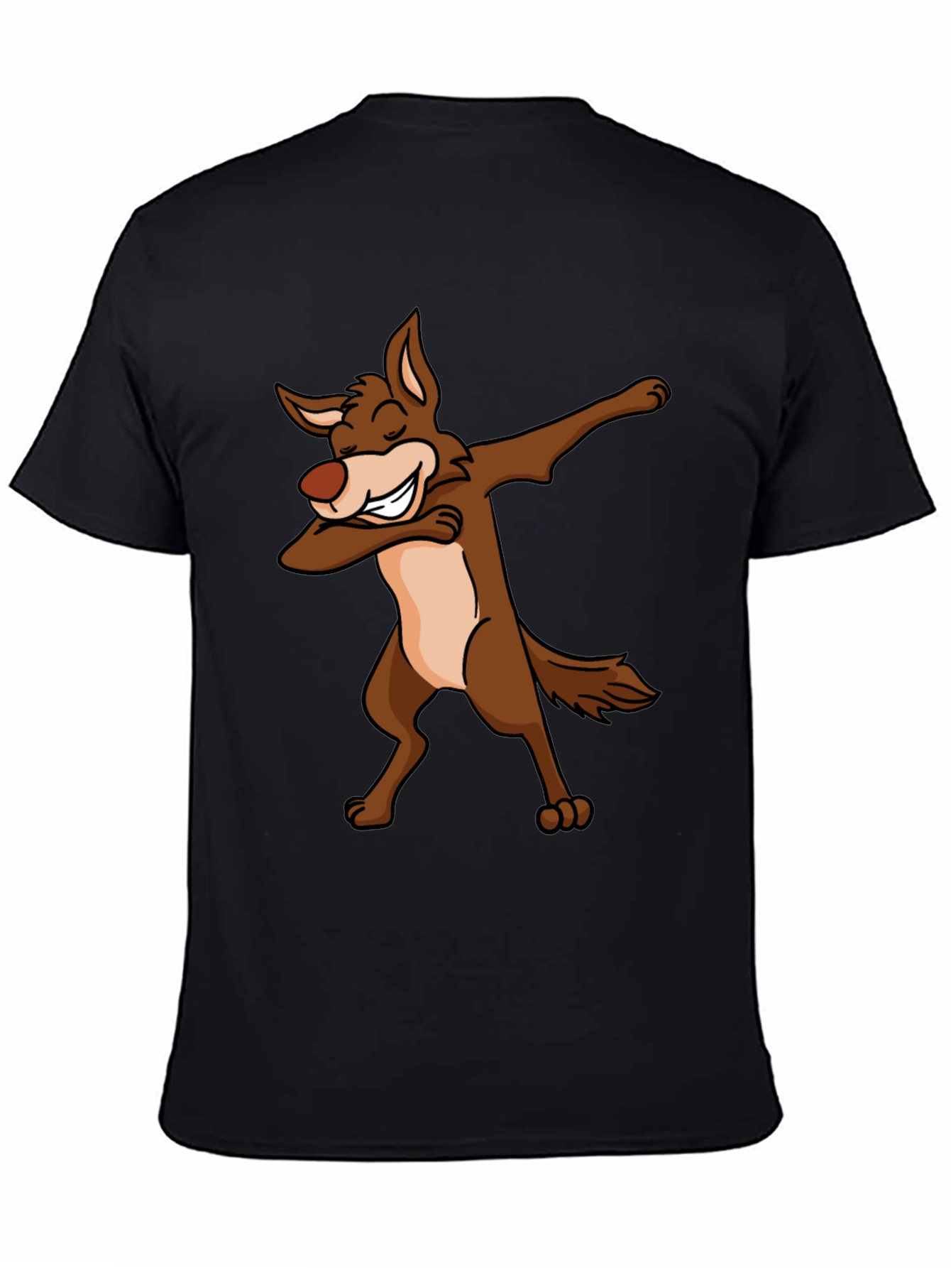 Dabbing Coyote Graphic T-Shirt - Black