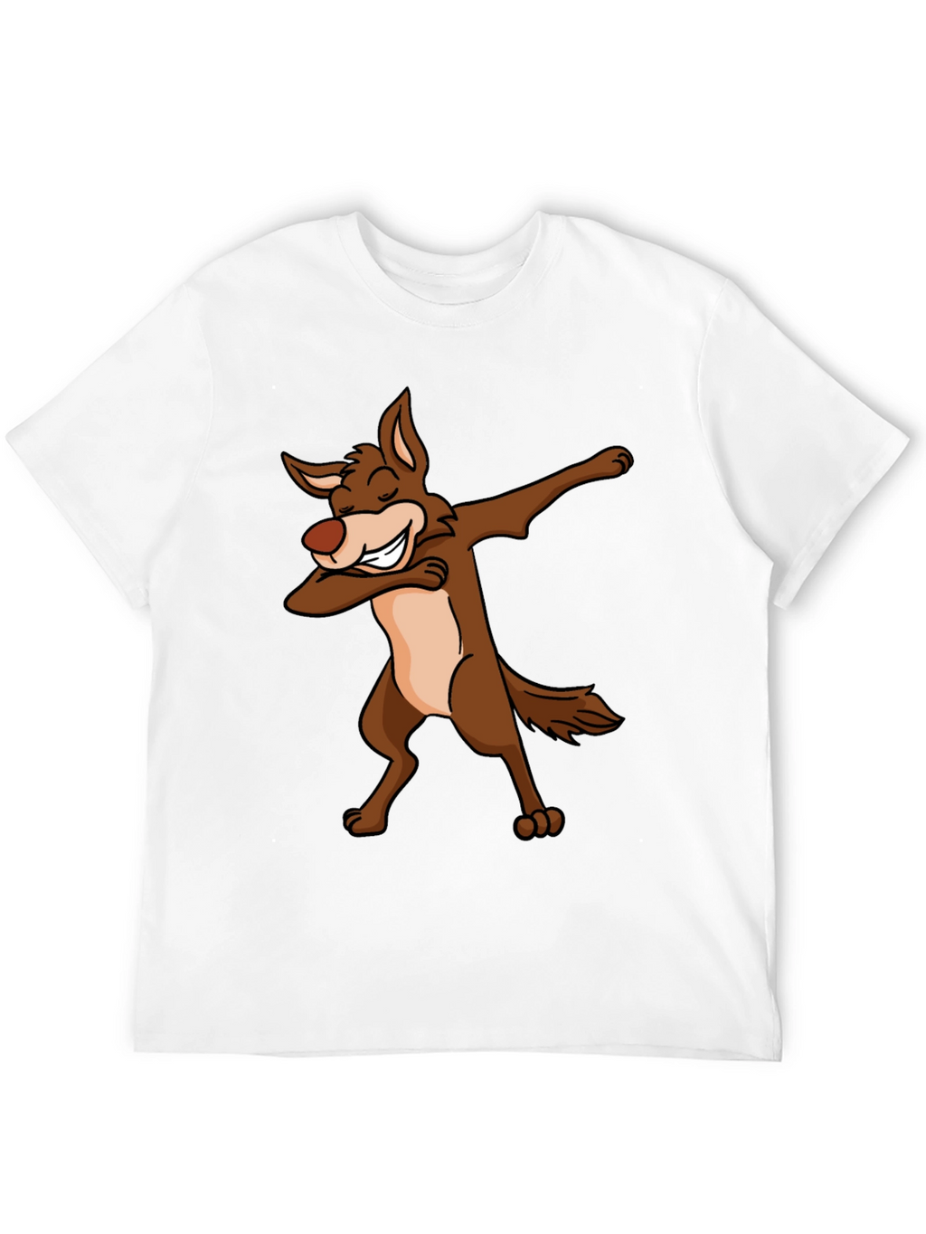 Dabbing Coyote Graphic T-Shirt - Black