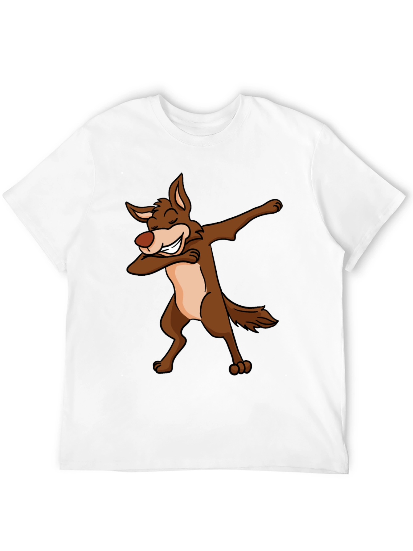 Dabbing Coyote Graphic T-Shirt - Black