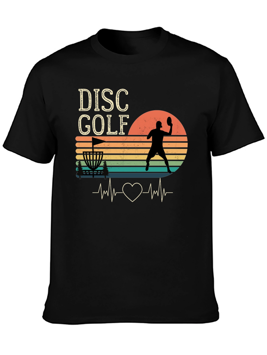 Disc Golf Heartbeat T-Shirt