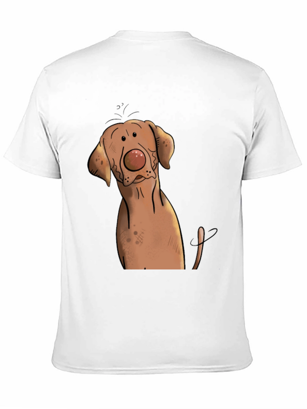 Funny Dog Graphic Tee - Black Cotton T-Shirt