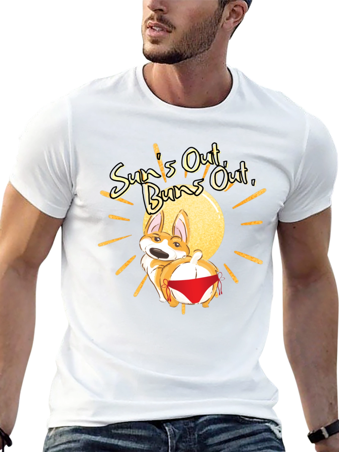 Suns Out Buns Out Corgi T-Shirt