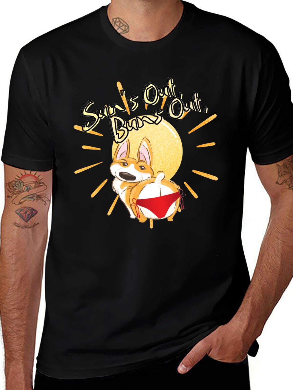 Suns Out Buns Out Corgi T-Shirt