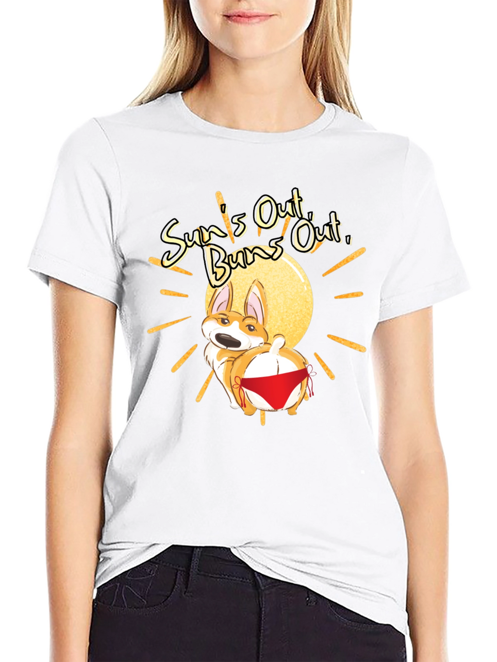 Suns Out Buns Out Corgi T-Shirt