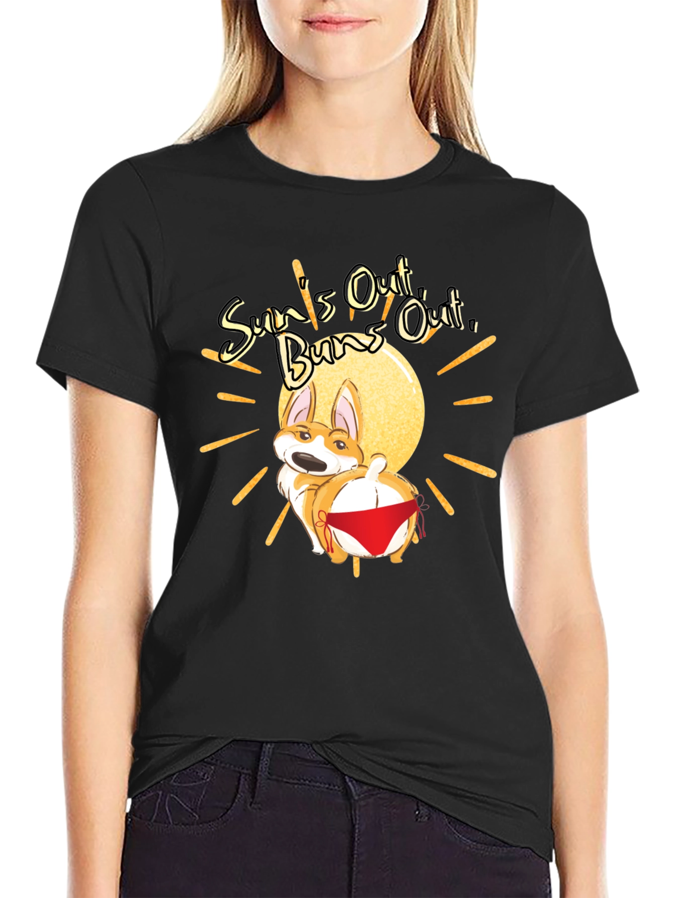 Suns Out Buns Out Corgi T-Shirt