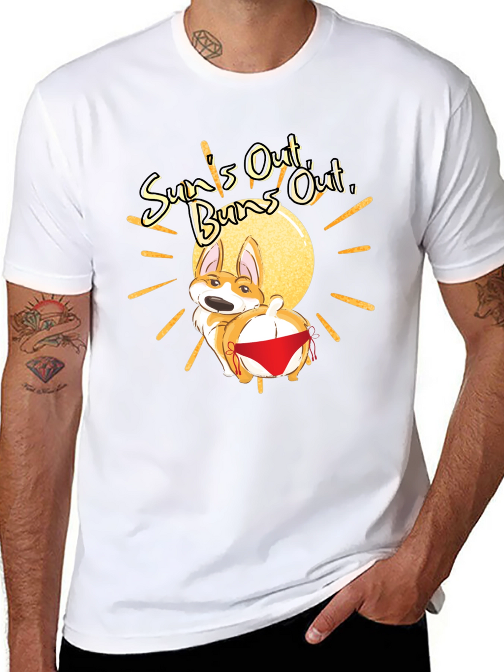 Suns Out Buns Out Corgi T-Shirt