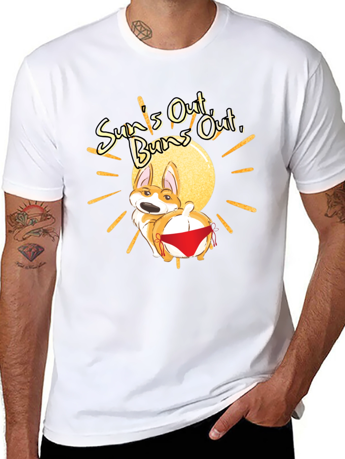 Suns Out Buns Out Corgi T-Shirt