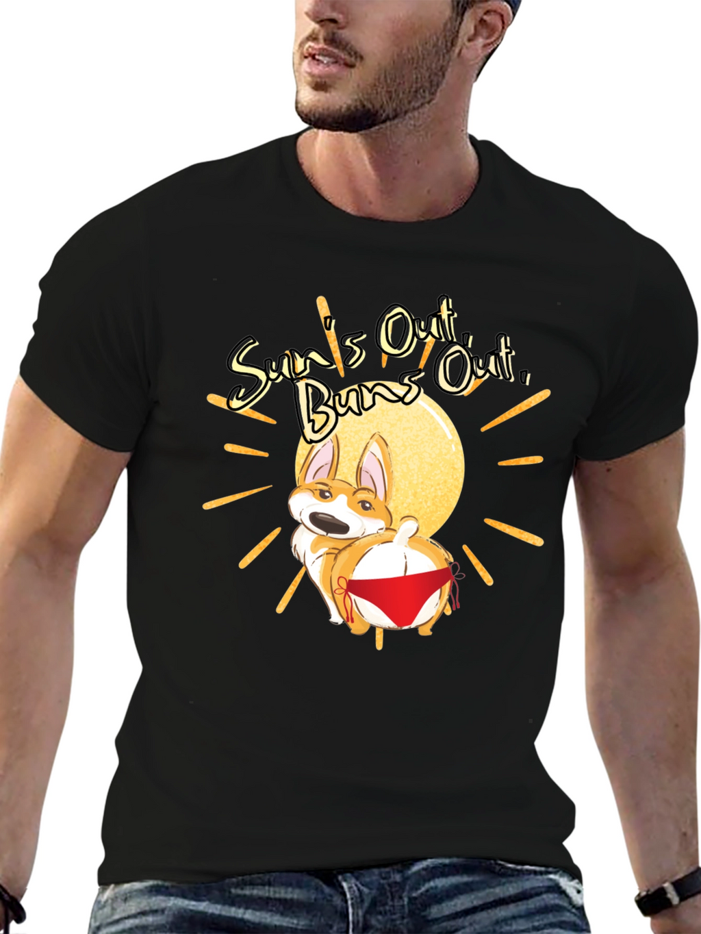 Suns Out Buns Out Corgi T-Shirt
