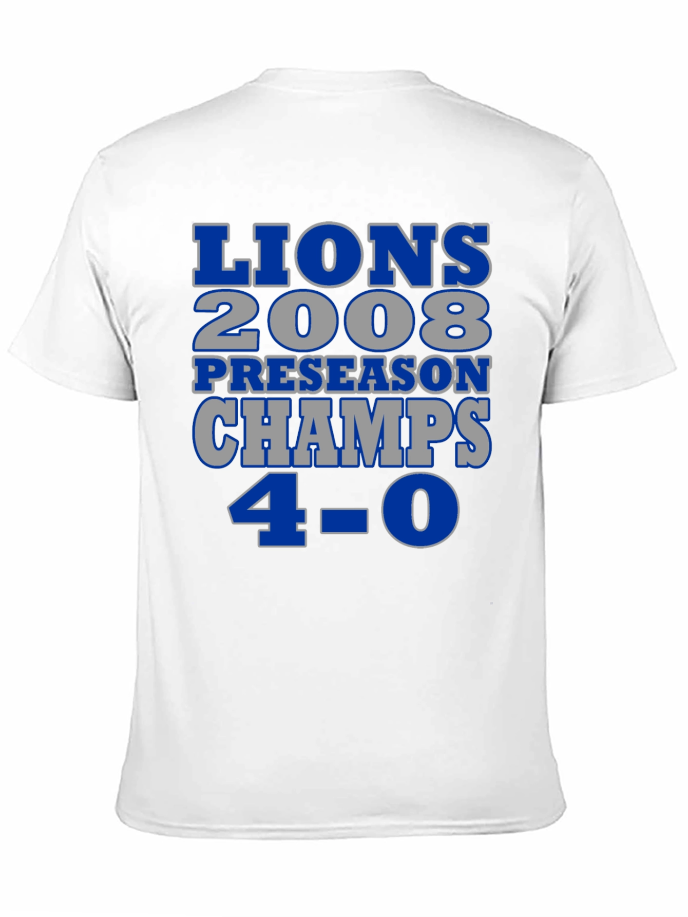 Detroit Lions 2008 Preseason Champs T-Shirt