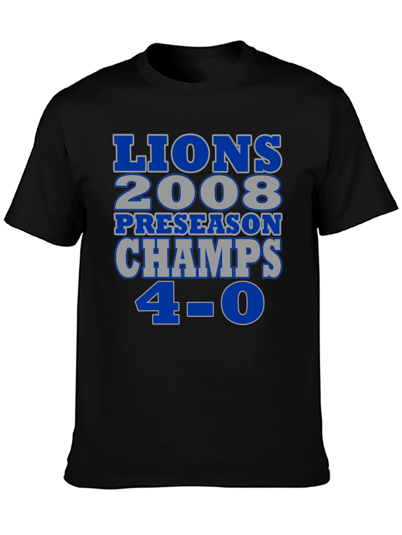 Detroit Lions 2008 Preseason Champs T-Shirt