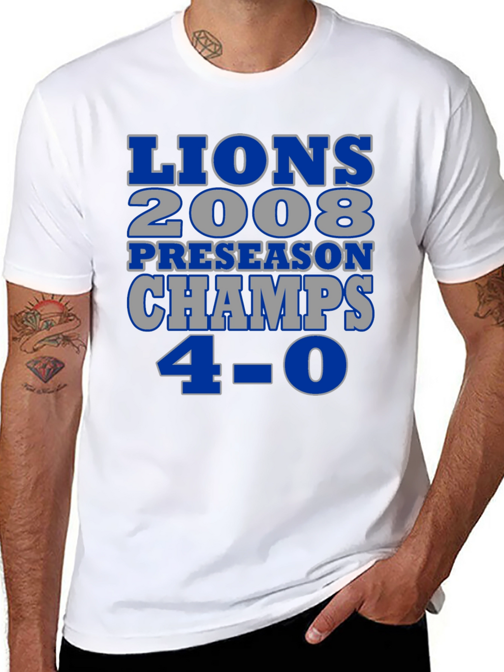 Detroit Lions 2008 Preseason Champs T-Shirt