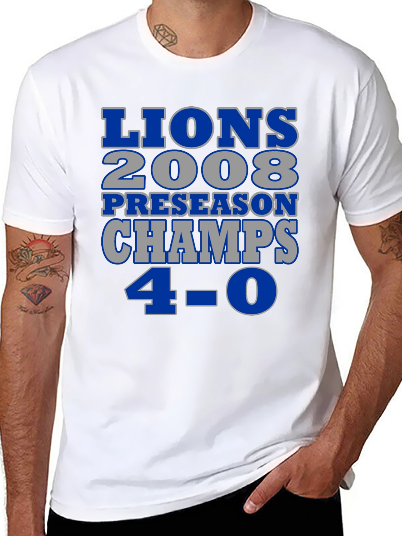 Detroit Lions 2008 Preseason Champs T-Shirt