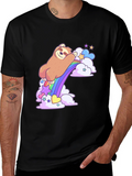 Sloth Riding Rainbow T-Shirt