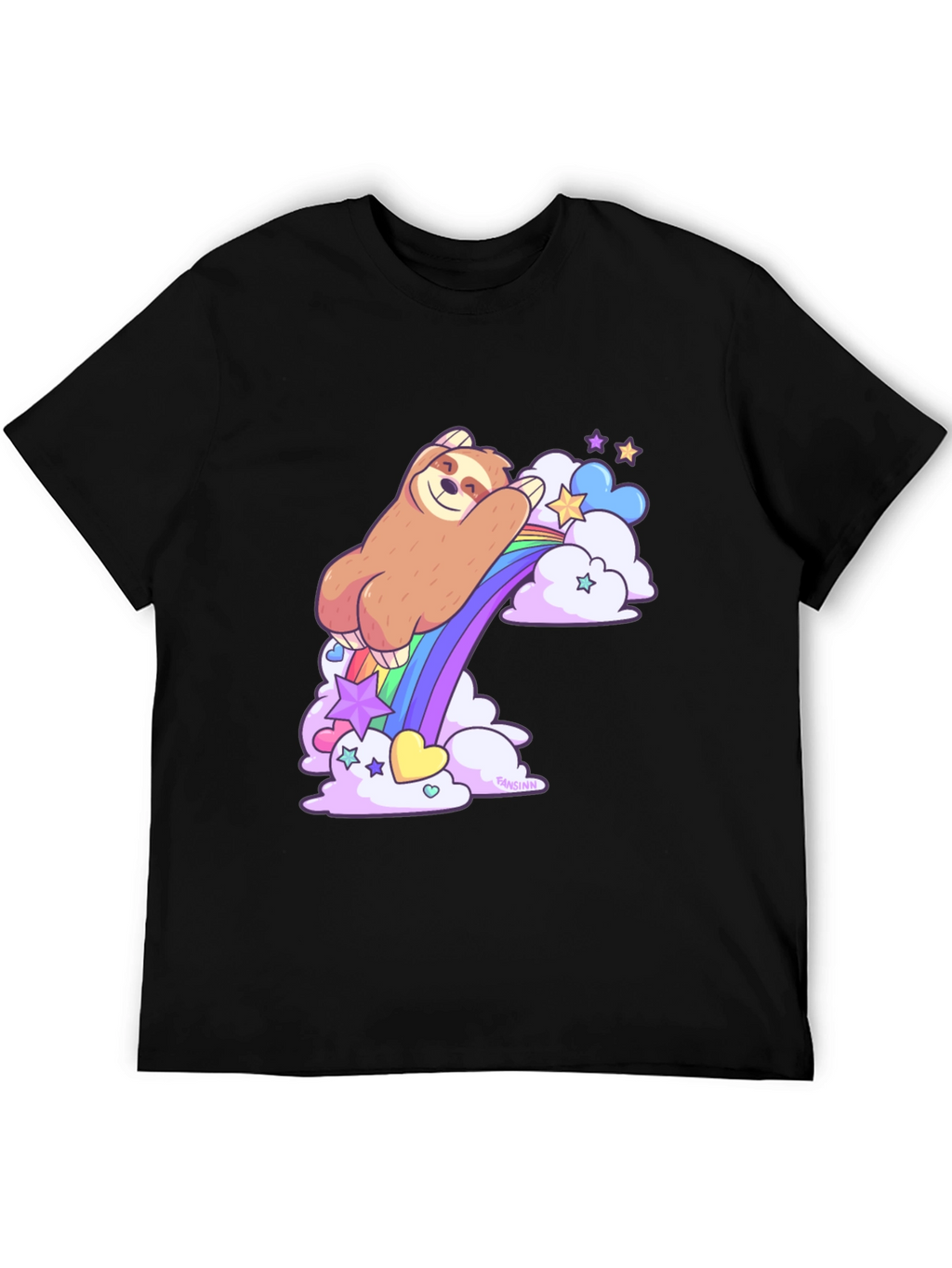 Sloth Riding Rainbow T-Shirt