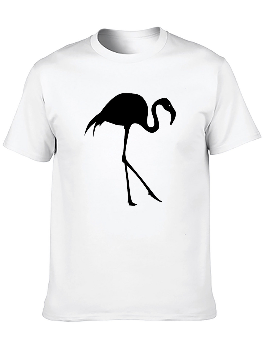 Mens Black Flamingo Graphic Tee - Casual Style