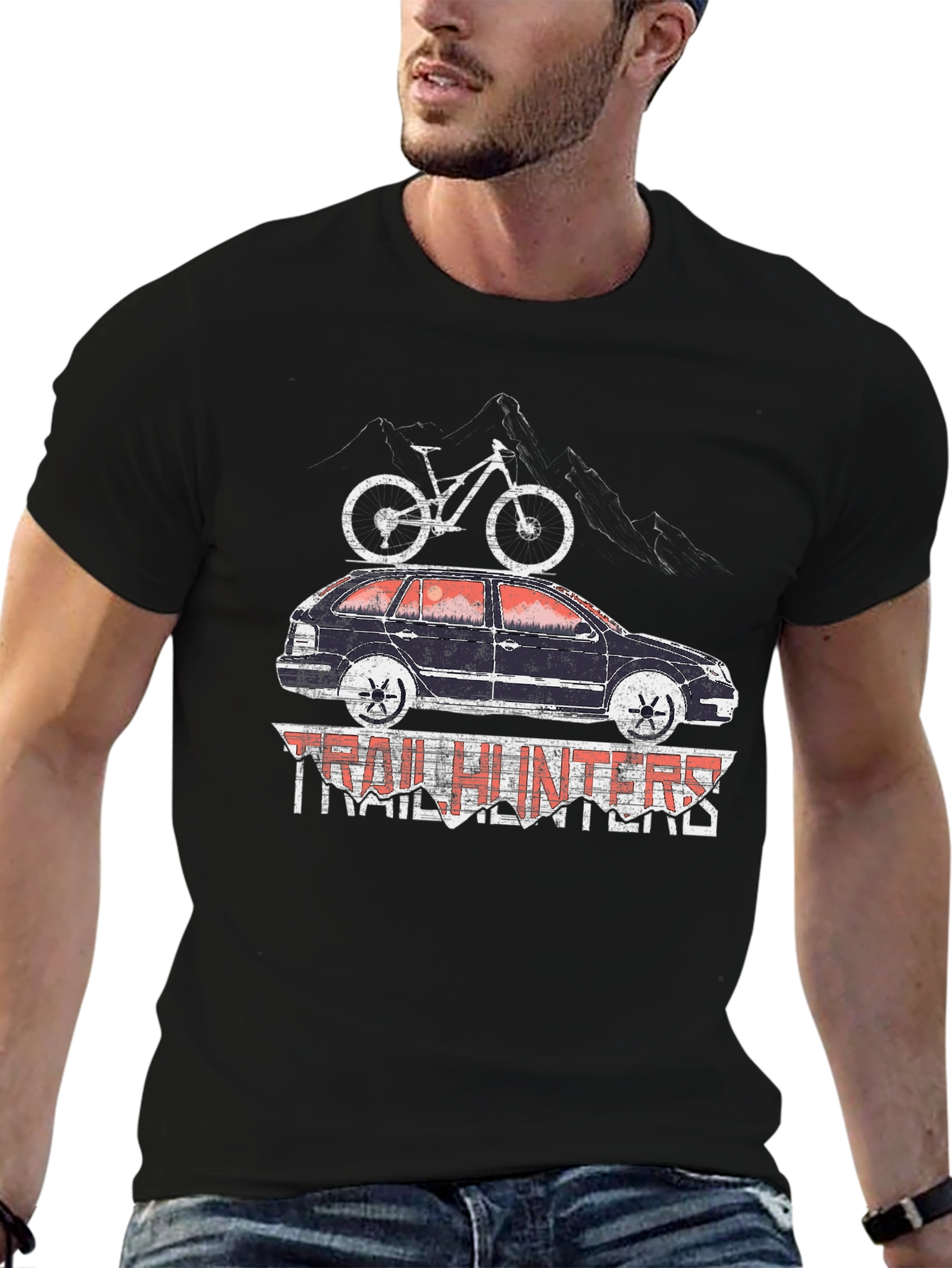 Trail Hunters T-Shirt - Mountain Bike Car Design
