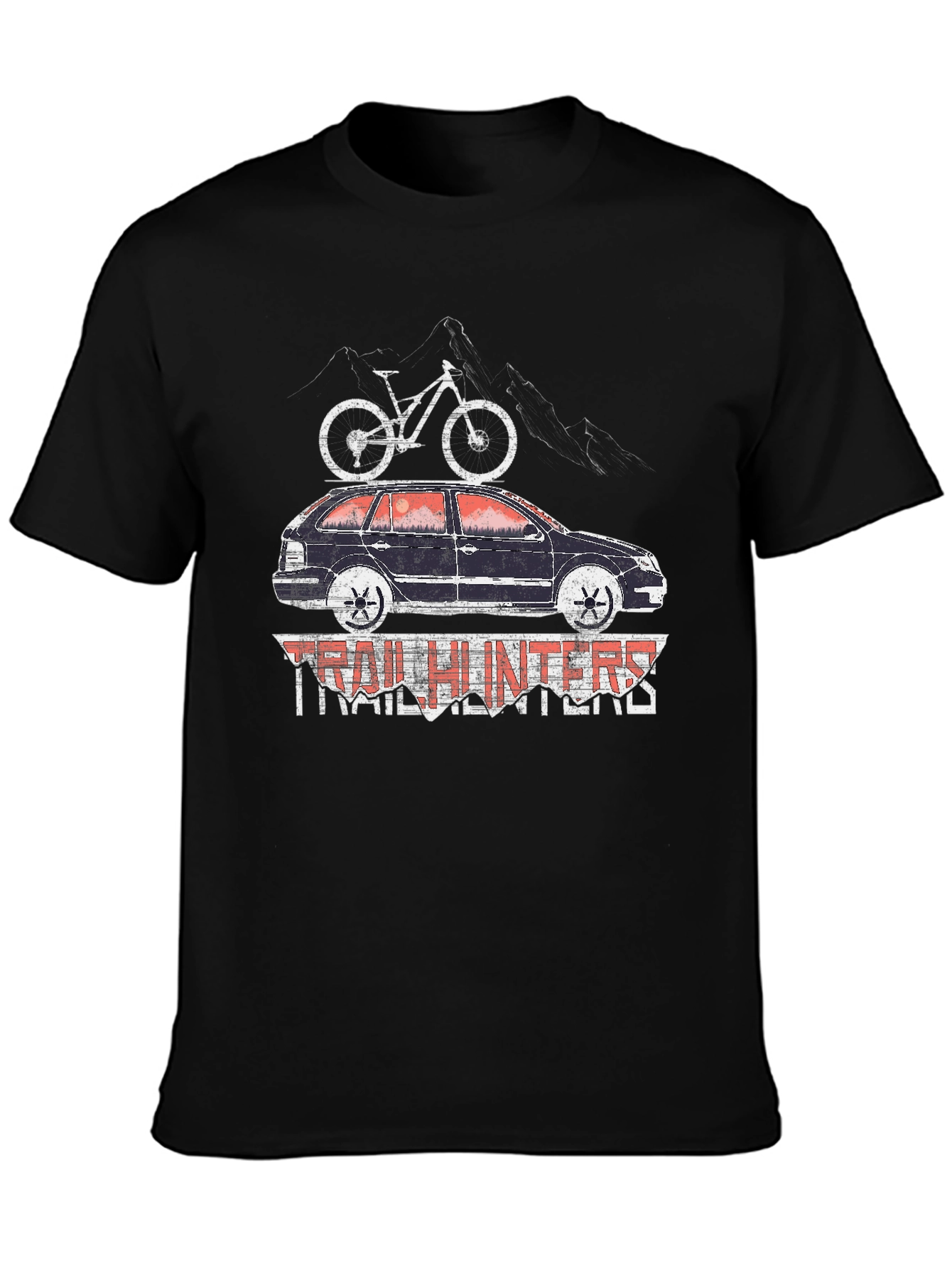 Trail Hunters T-Shirt - Mountain Bike Car Design