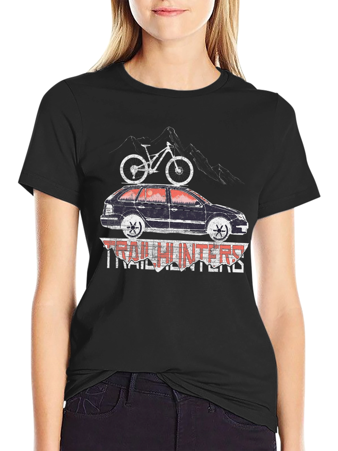Trail Hunters T-Shirt - Mountain Bike Car Design