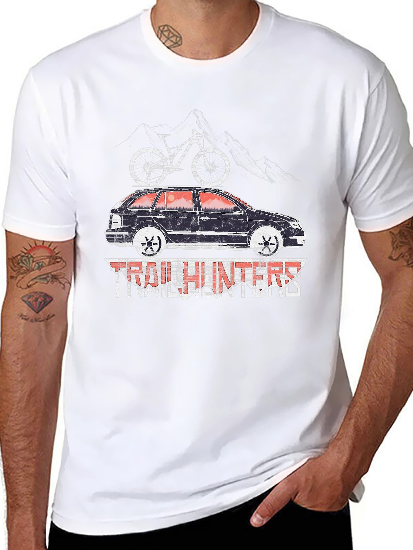 Trail Hunters T-Shirt - Mountain Bike Car Design