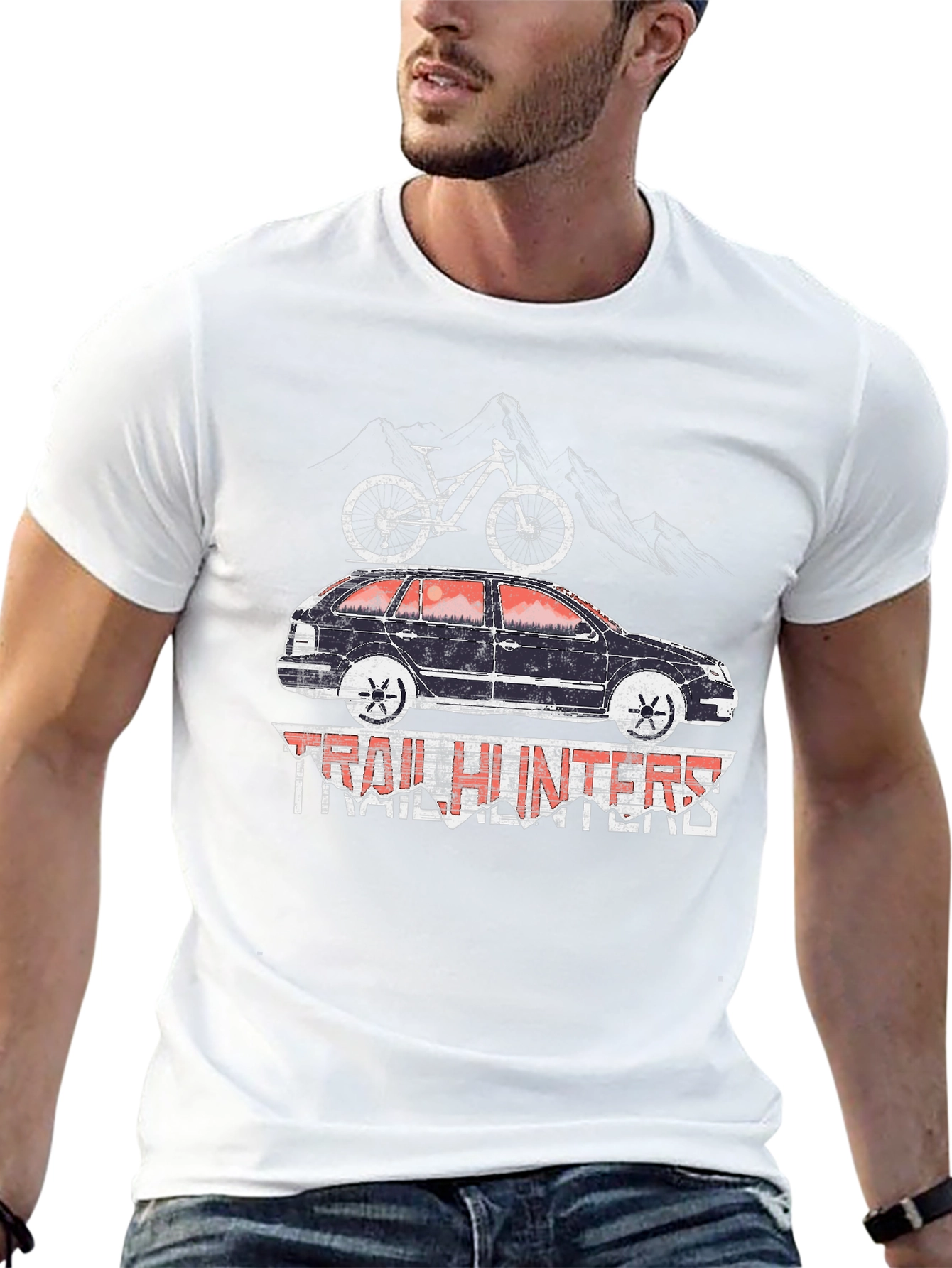 Trail Hunters T-Shirt - Mountain Bike Car Design