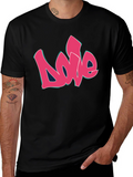 Love Graffiti Style Black Graphic Tee