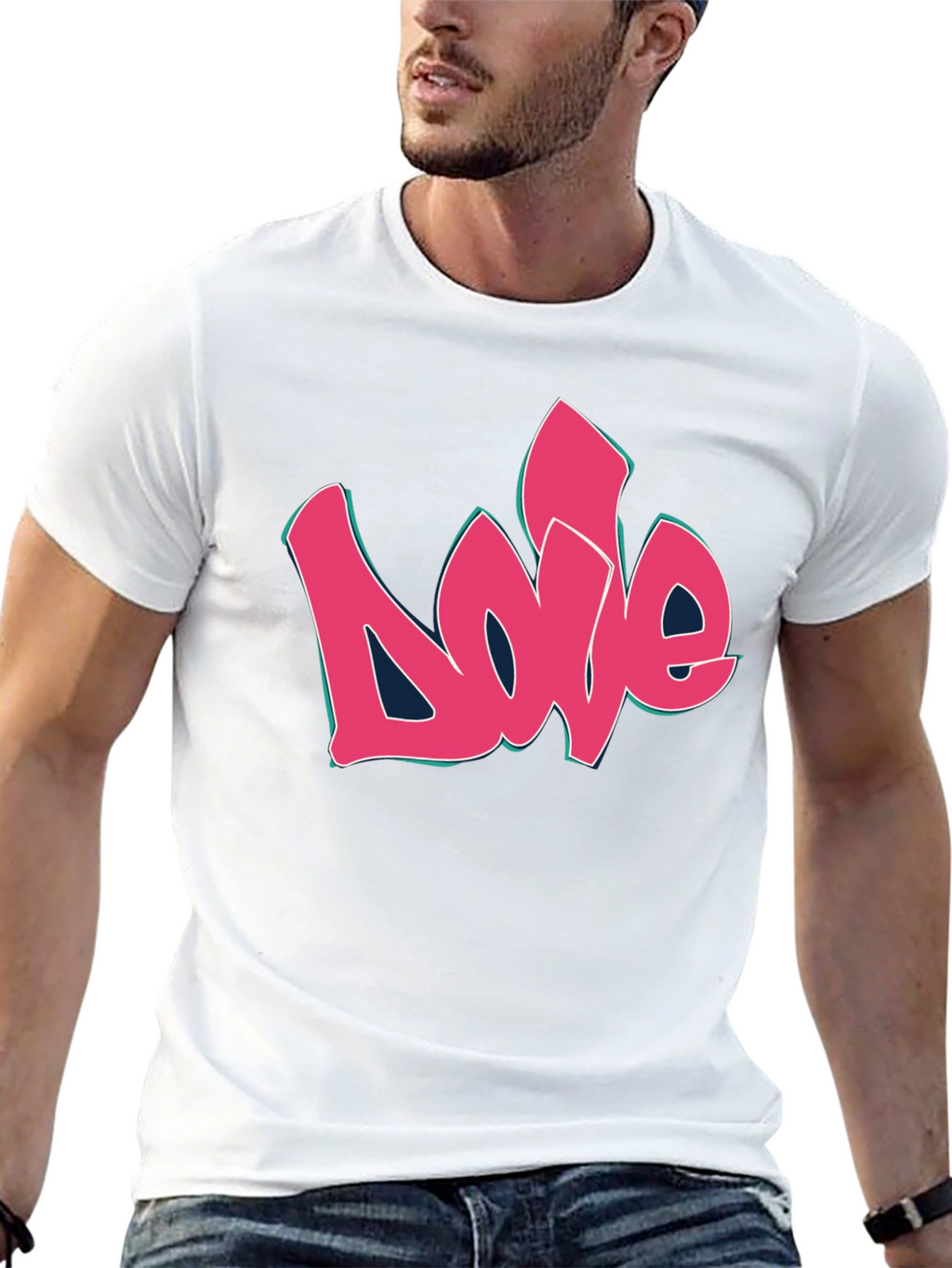 Love Graffiti Style Black Graphic Tee