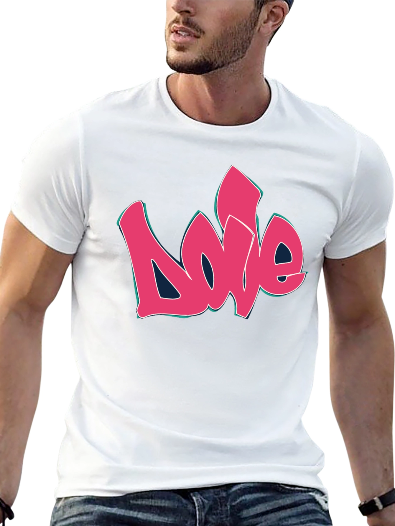 Love Graffiti Style Black Graphic Tee