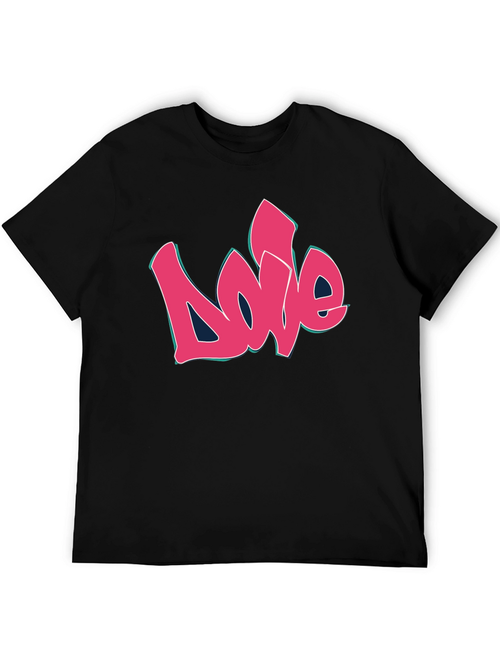 Love Graffiti Style Black Graphic Tee