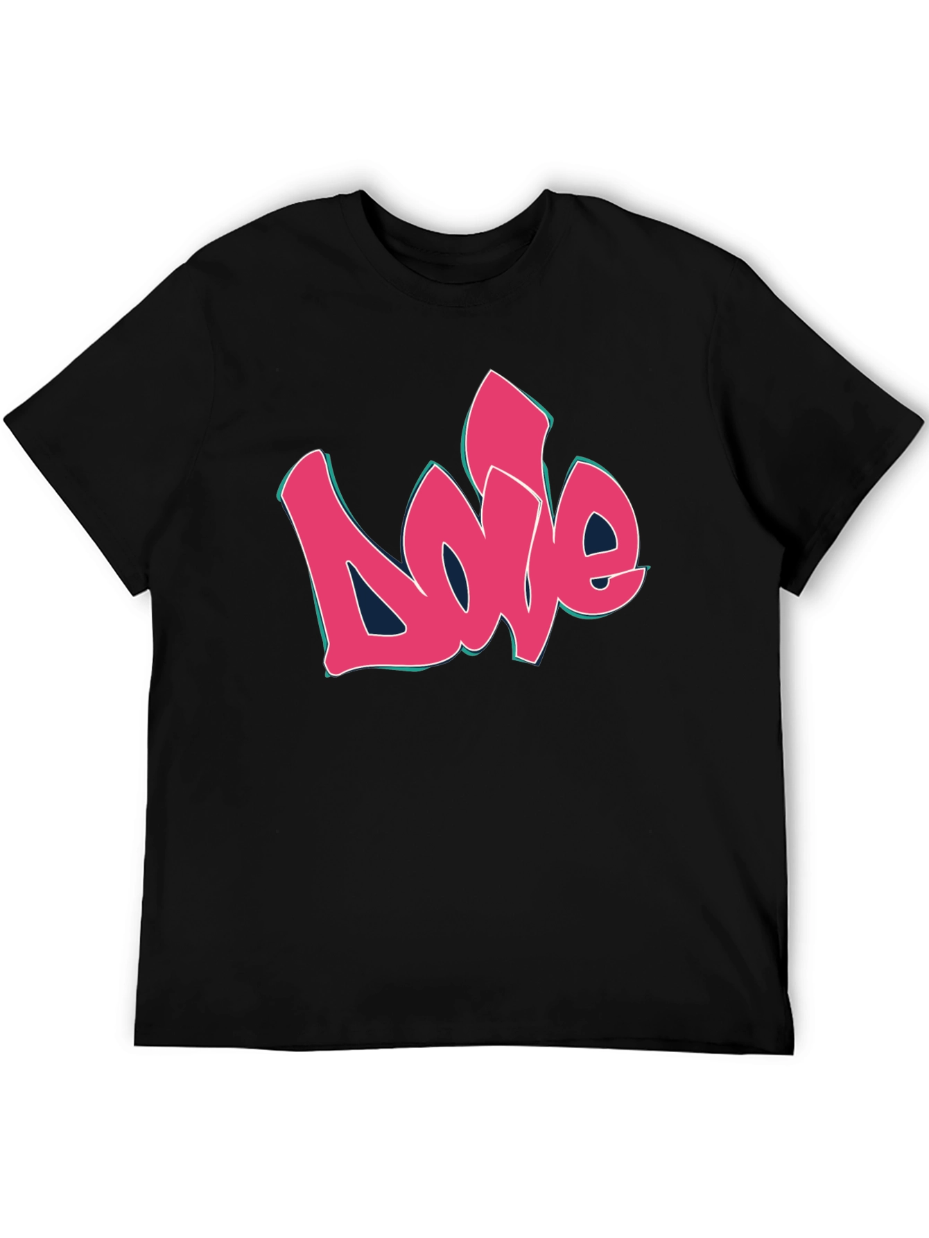 Love Graffiti Style Black Graphic Tee
