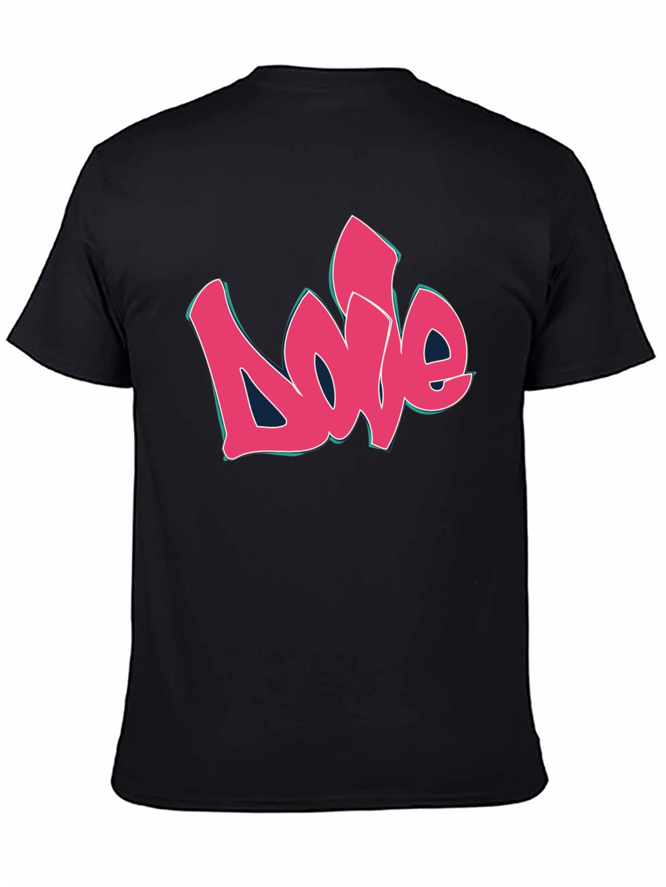 Love Graffiti Style Black Graphic Tee
