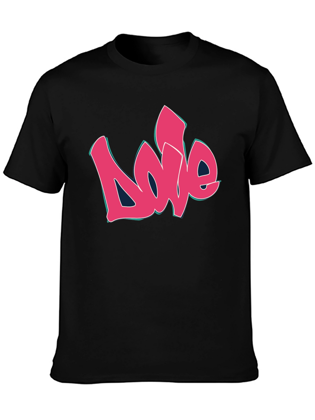 Love Graffiti Style Black Graphic Tee