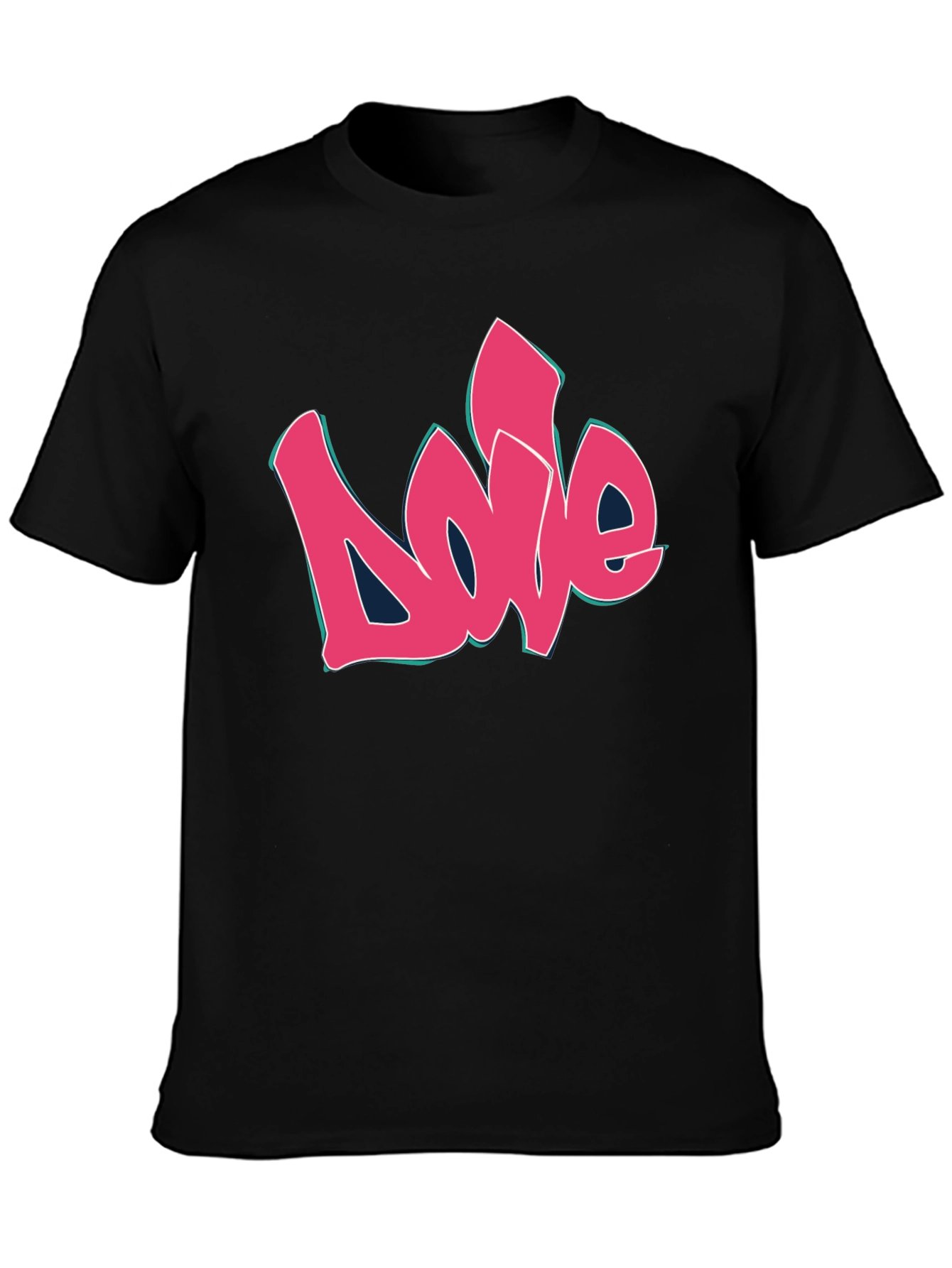 Love Graffiti Style Black Graphic Tee